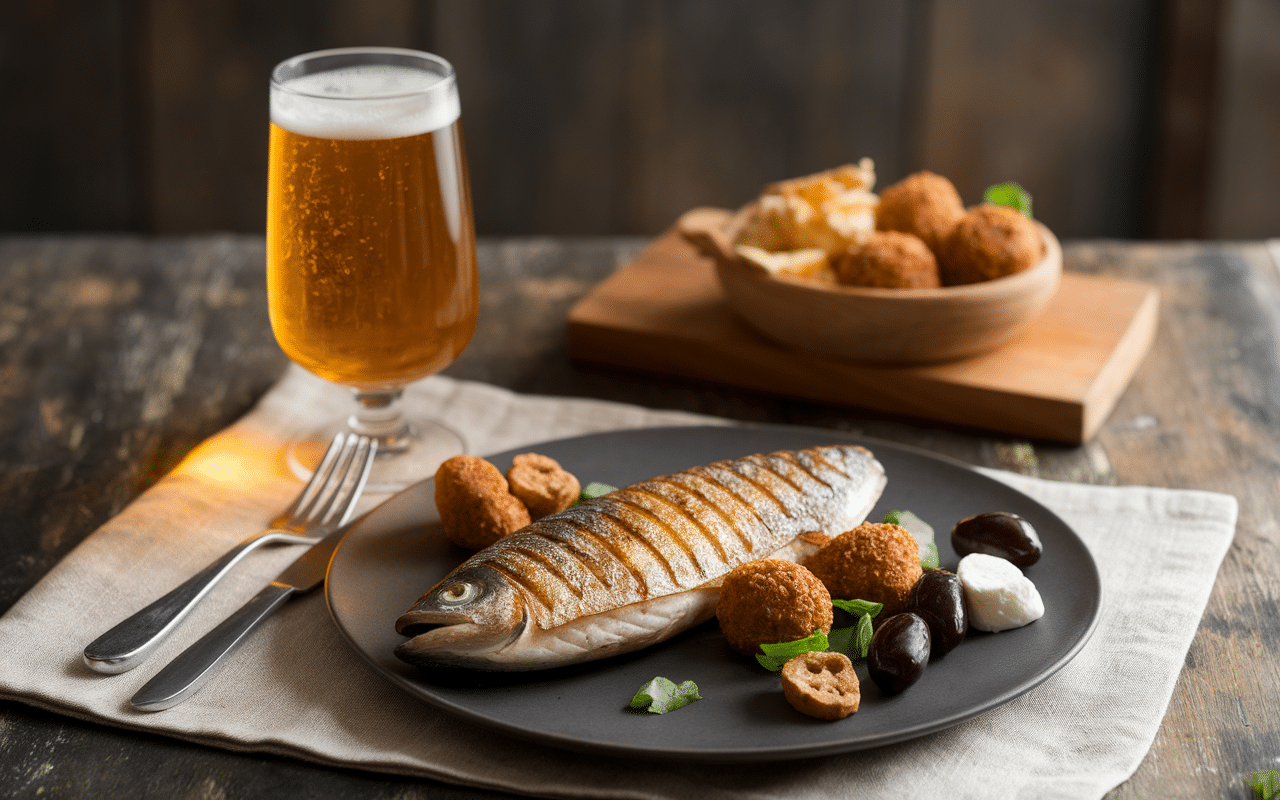biere portugaise avec poisson et spécialités portugaises