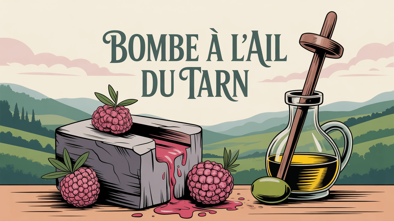 illustration mortier ail huile bombe à l'ail tarn recette