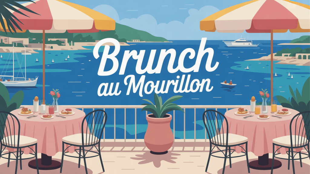 Terrasse ensoleillée brunch Mourillon avec vue mer