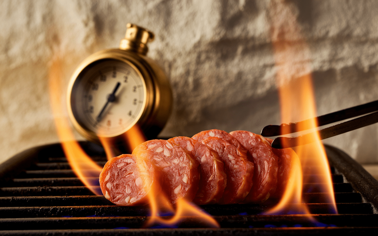 chorizo barbecue tranches cuisson parfaite