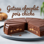 gateau chocolat pois chiche en parts cuisine moderne