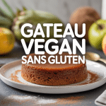 gateau vegan sans gluten sur assiette ingrédients