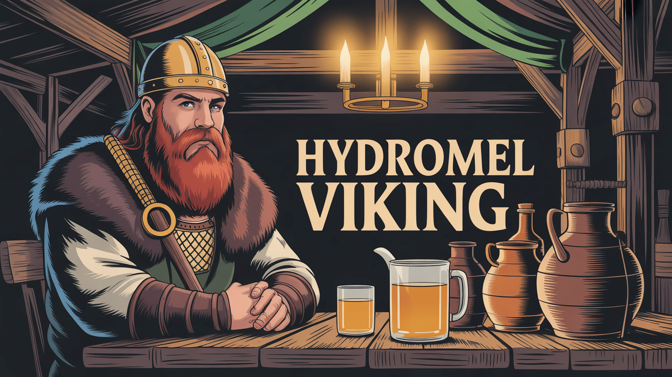 Guerrier nordique avec hydromel viking en taverne