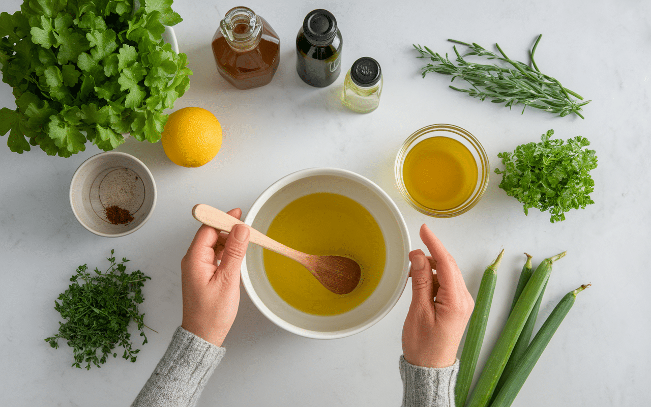 langue de porc vinaigrette préparation vinaigrette echalotes