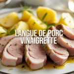 langue de porc vinaigrette tranches assiette vinaigrette pommes de terre