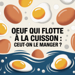 oeufs qui flottent à la cuisson illustration casserole