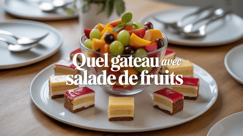 quel gâteau servir avec une salade de fruits image élégante