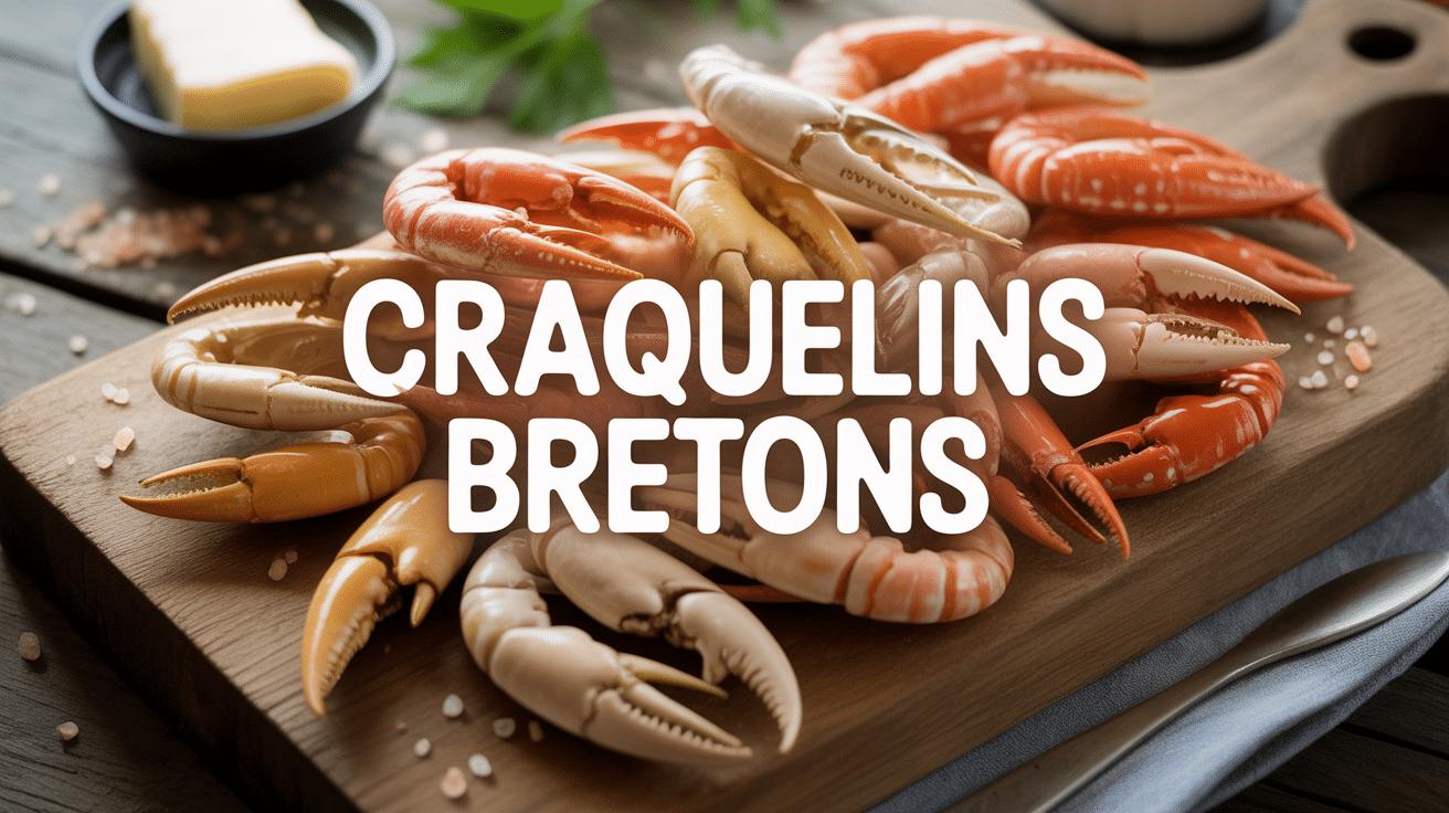 Assortiment de craquelins bretons dorés sur planche avec beurre