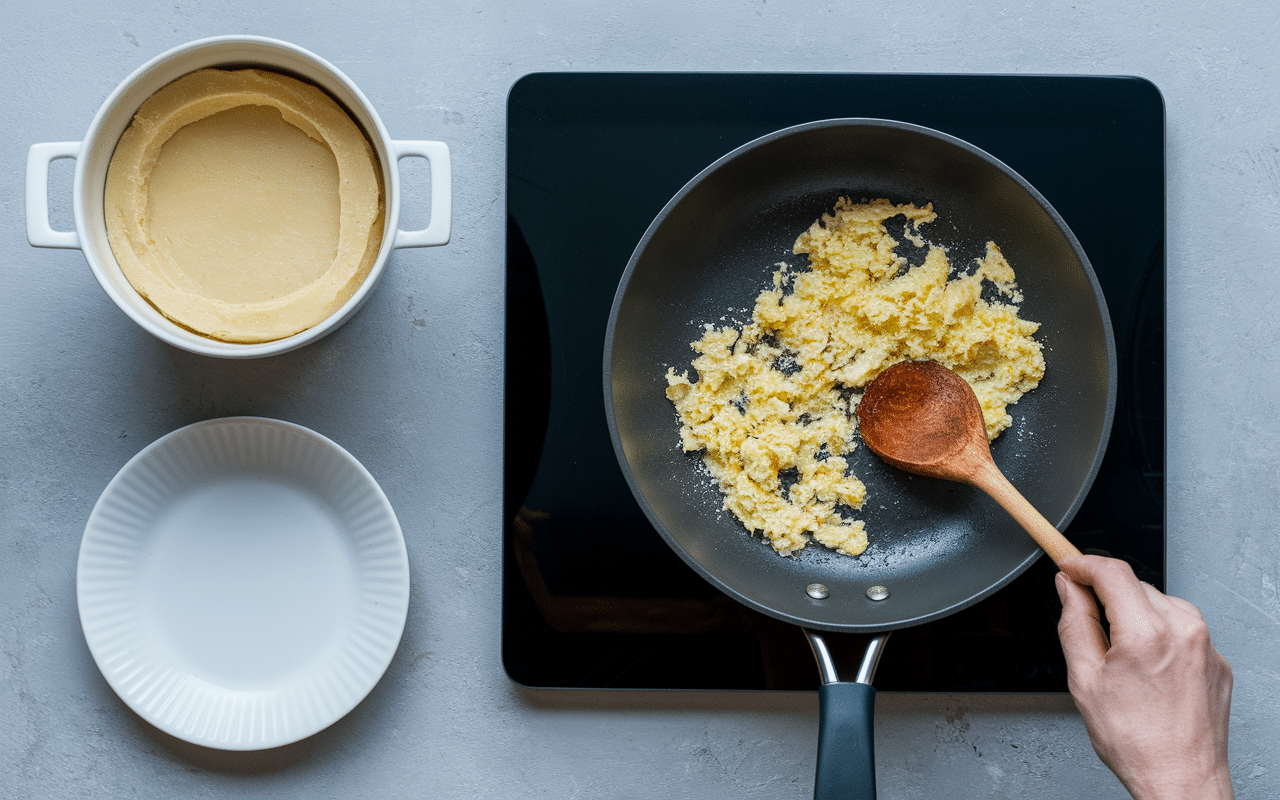 préparation recette millas à la poêle étapes clé