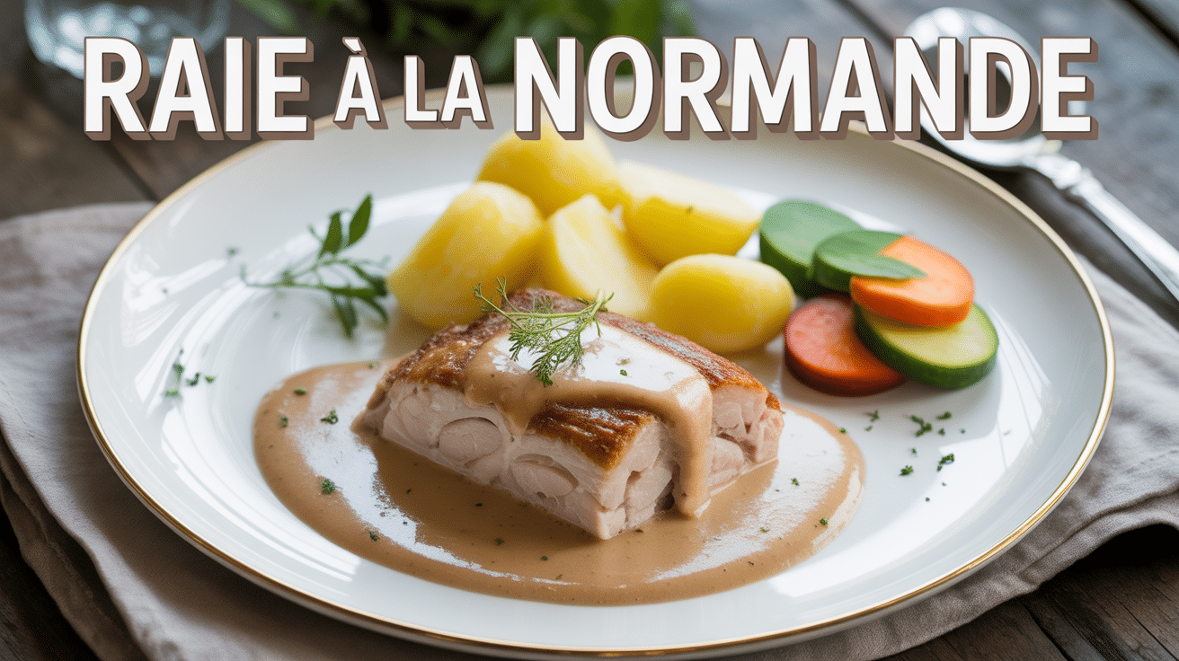 recette raie normande plat sauce crémeuse