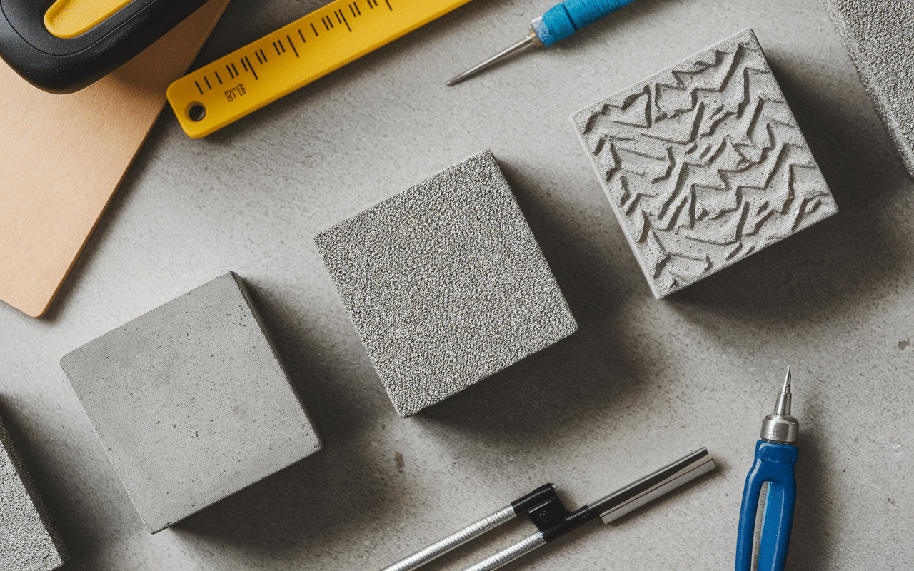 amenagement terrasse beton lisse antiderapant imprime