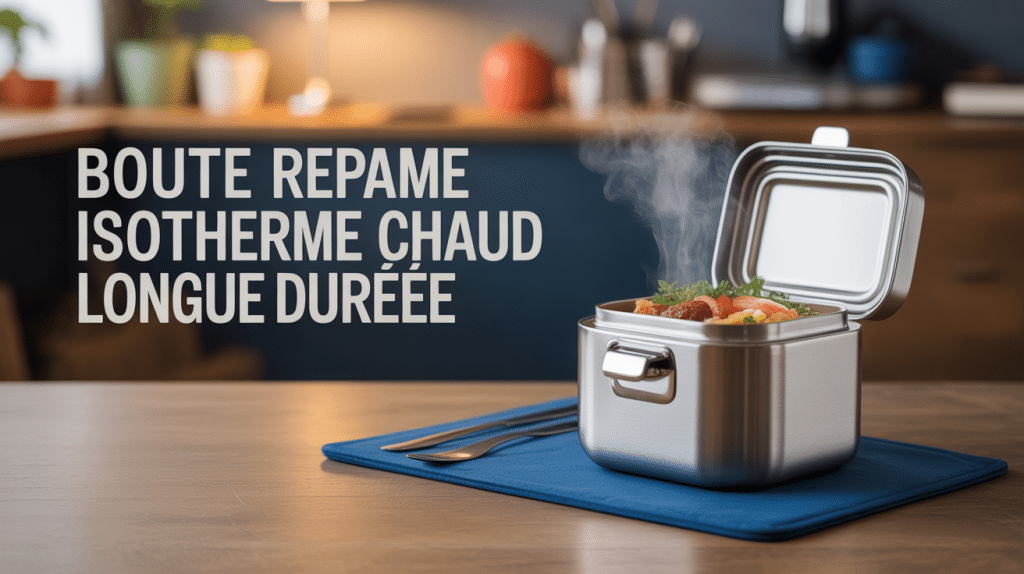 boîte repas isotherme chaud longue durée ouverte vapeur plat chaud