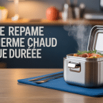 boîte repas isotherme chaud longue durée ouverte vapeur plat chaud