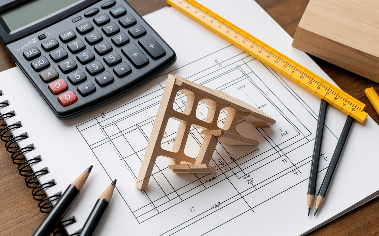 Plans techniques calcul fermette comble amenageable