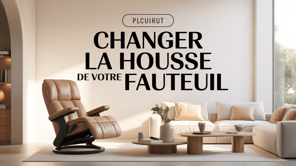 changer housse fauteuil stressless cuir beige salon