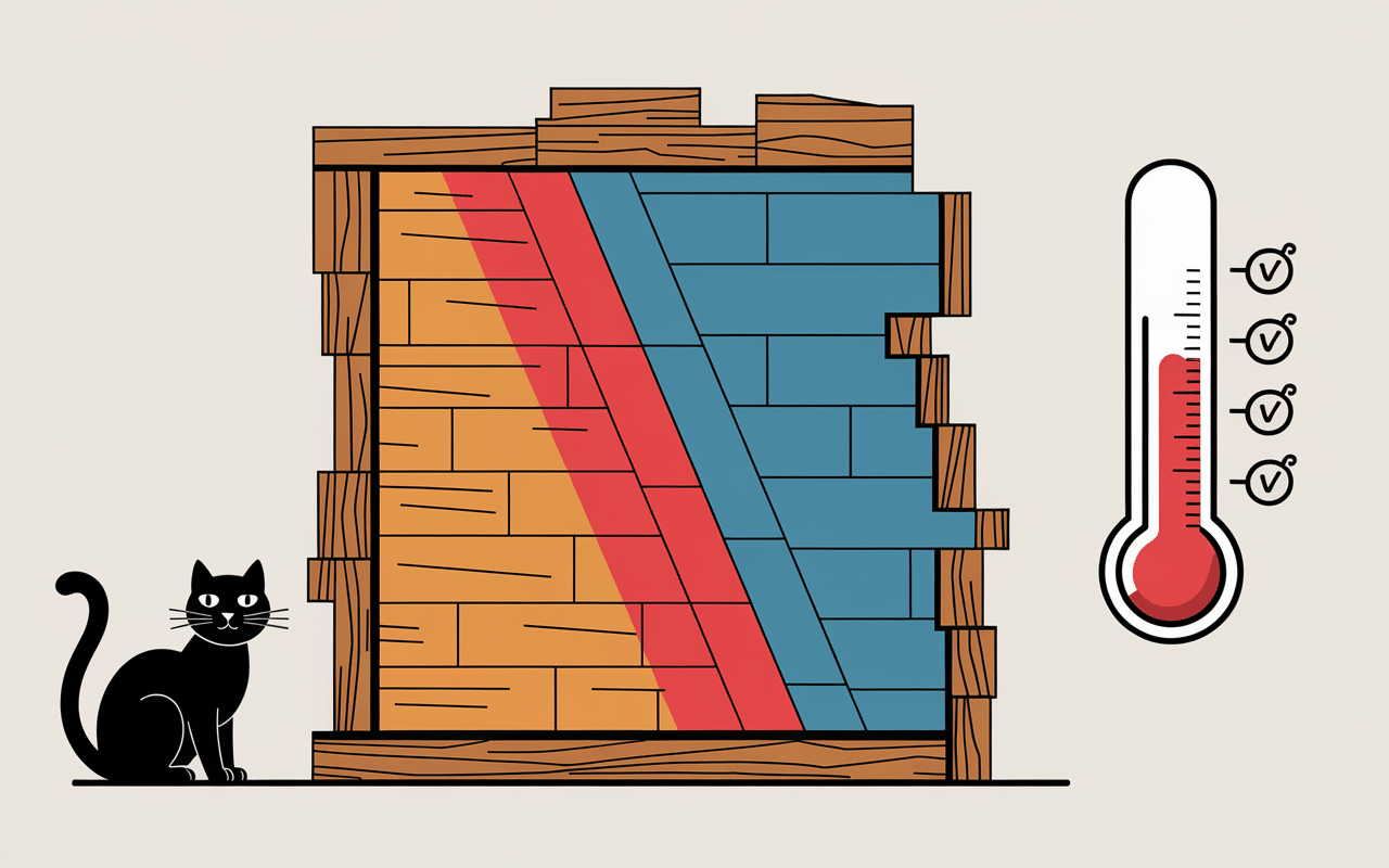 Chatière et isolation diagramme pertes chaleur