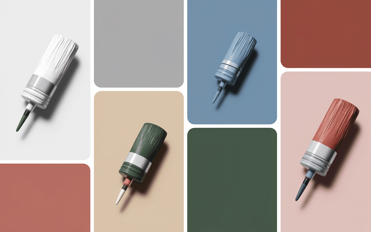 Palette et nuancier pour moderne peinture couloir et portes