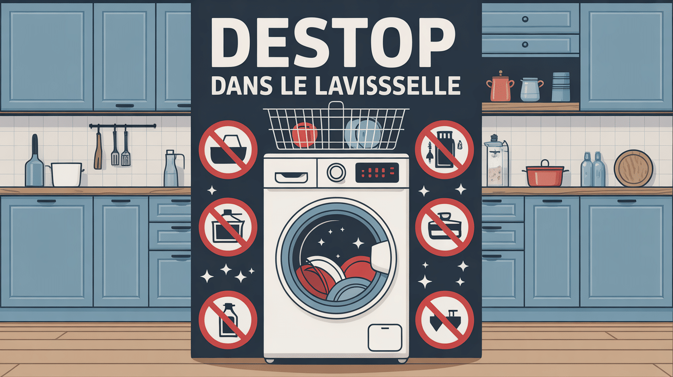 Interdiction d’utiliser destop dans lave vaisselle