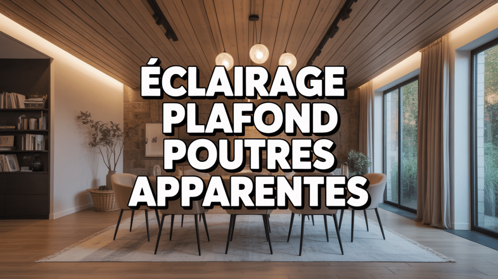 Eclairage plafond poutre apparente LED suspensions style contemporain