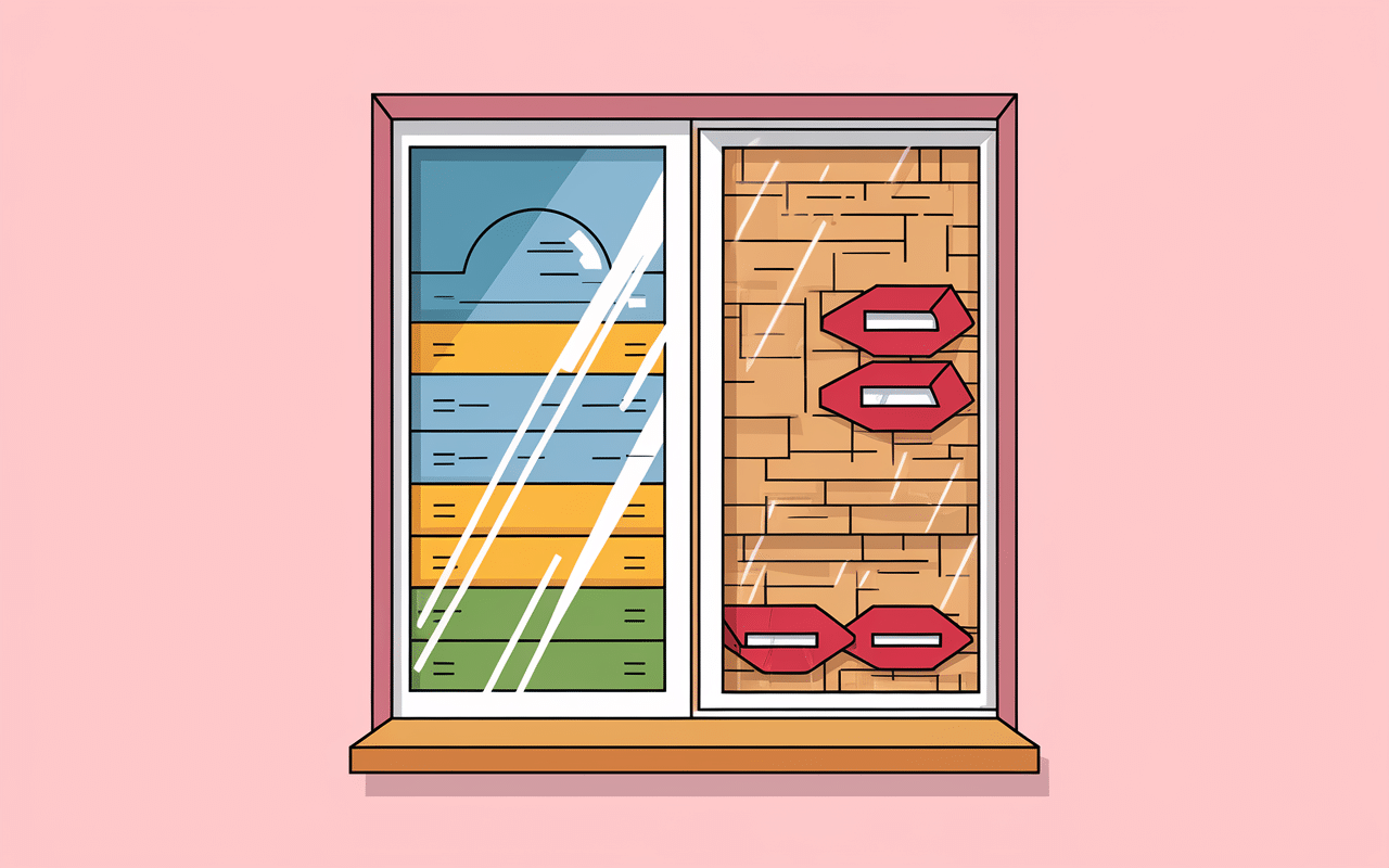 Schéma isolation avec film anti froid fenetre sur vitrage