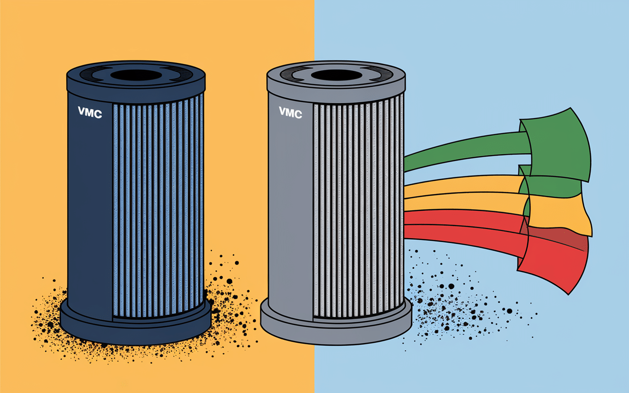 comparatif filtre vmc simple flux propre sale poussiere