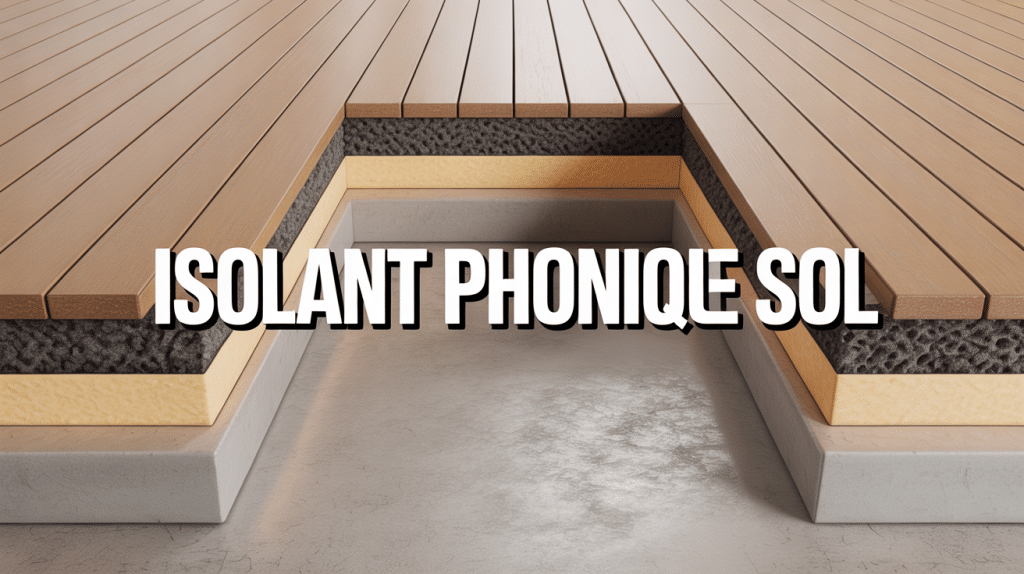 Coupe transversale sol moderne avec isolant phonique sol