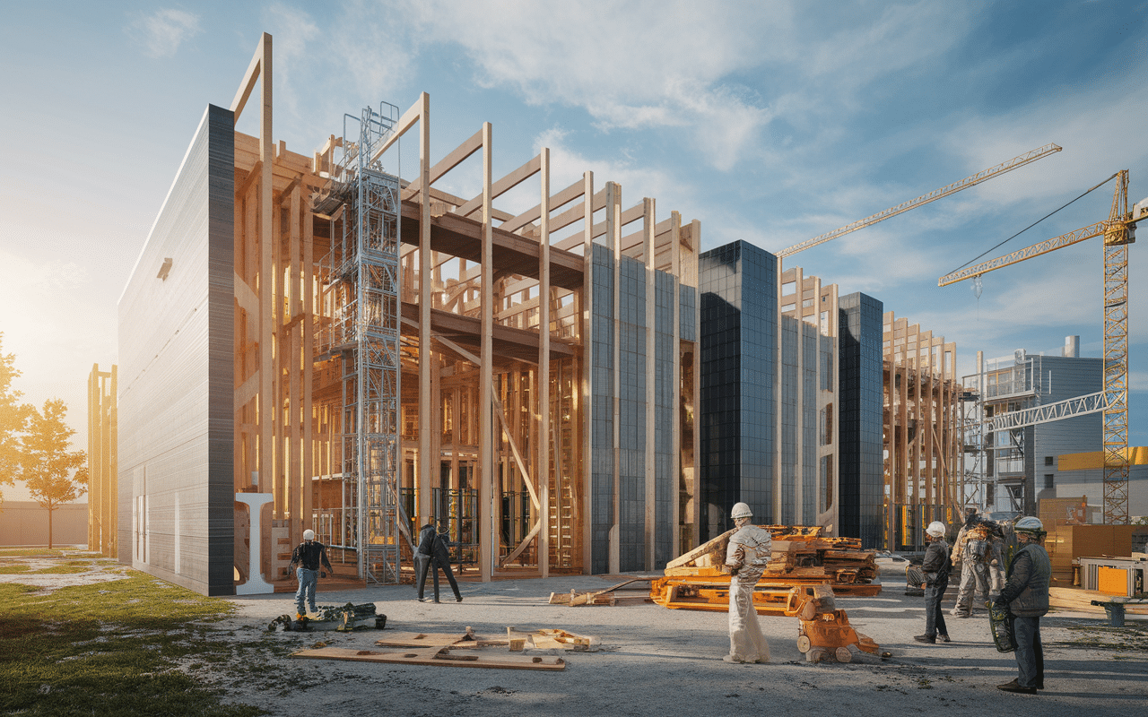 Maison du futur avec imprimante 3D, panneaux solaires et matériaux biosourcés