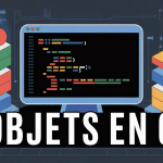Objets en C graphique vectoriel écran et données