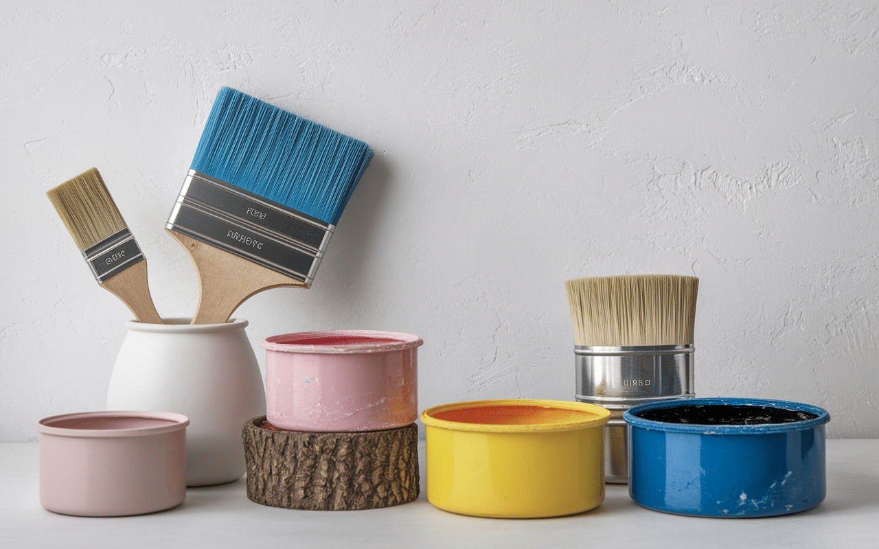 Outils et textures pour moderne peinture couloir et portes