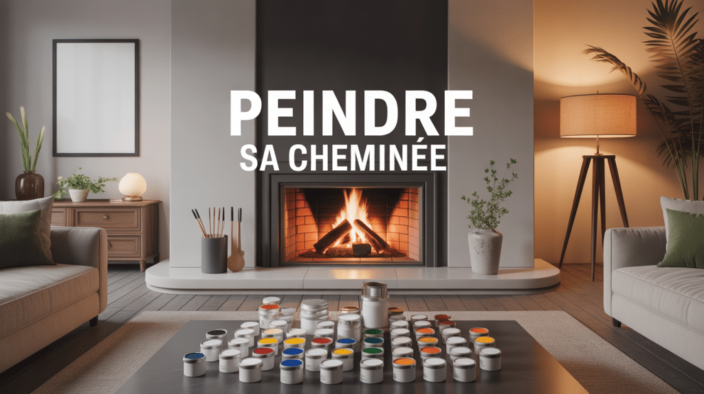 peindre une cheminée moderne avec couleur neutre ou vive