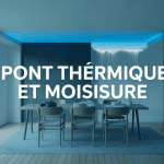 Vue coupe maison pont thermique moisissure condensation