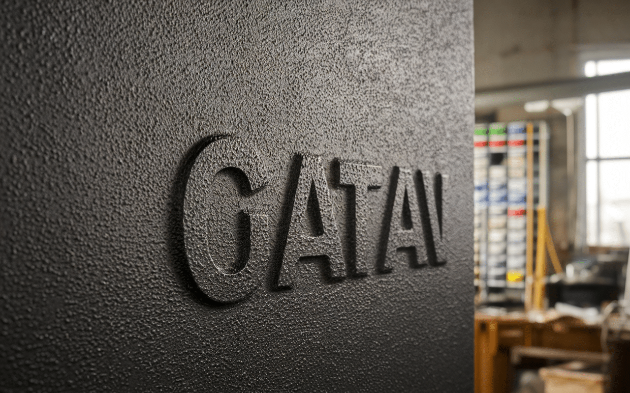 ral 2900 sablé gros plan échantillon sablé