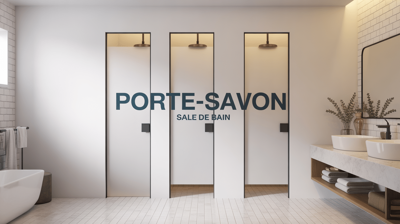 salle de bain porte savon design mural posé magnétique