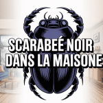 scarabée noir dans la maison intérieur moderne