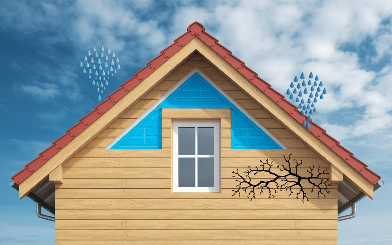 Schéma paroi pont thermique moisissure