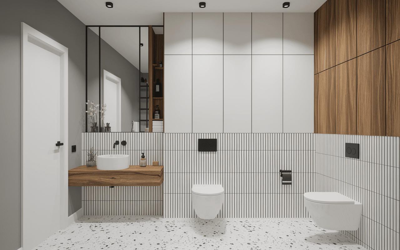 Schema technique taille toilette m2 WC