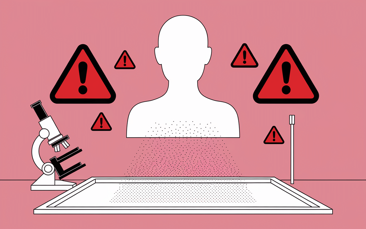 Tapis diatomite danger fissuré particules poussière santé