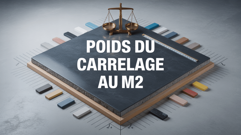 Schéma technique poid carrelage au m2 sur dalle béton