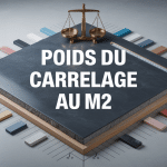 Schéma technique poid carrelage au m2 sur dalle béton