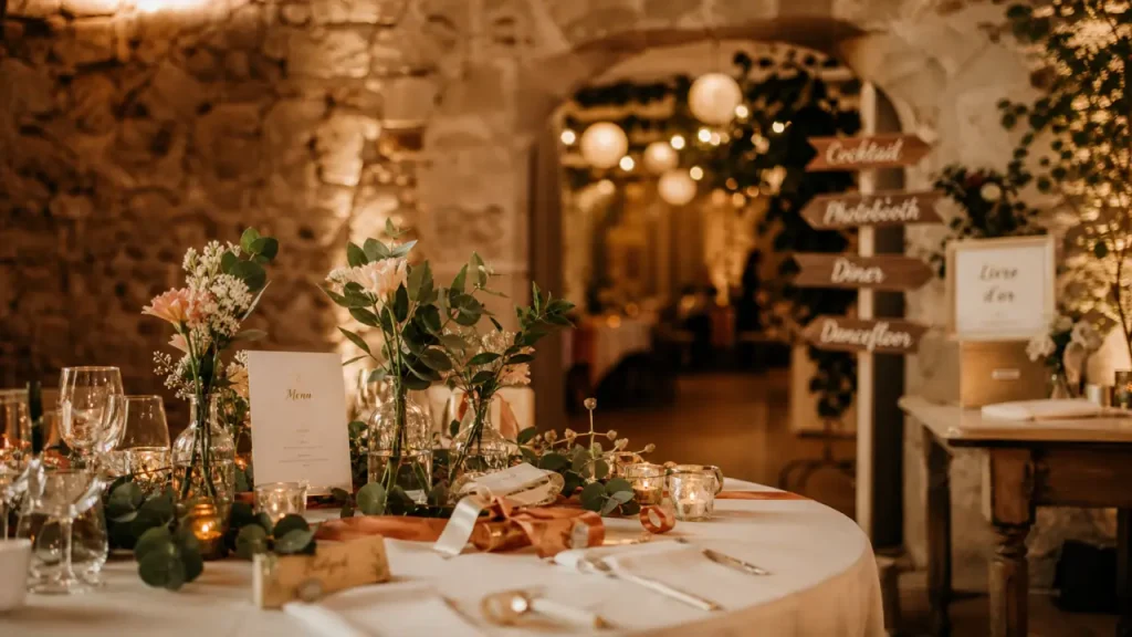 Décos de mariage réussies : harmoniser le lieu, la table et le budget sans effet catalogue