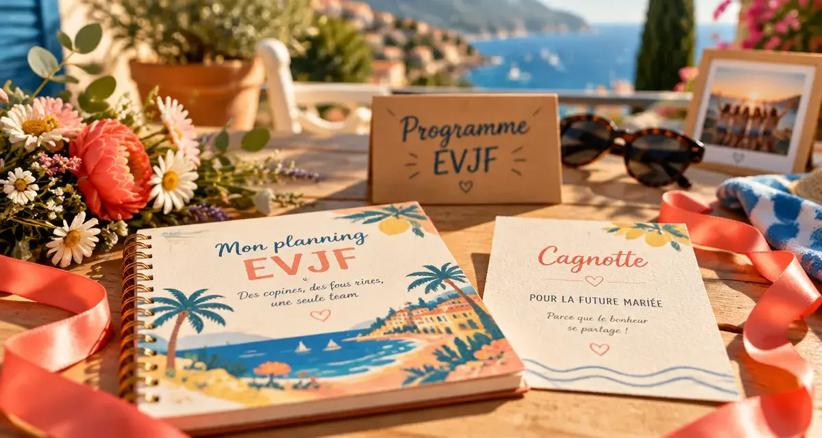 Activités EVJF : programme EVJF sur une table en terrasse
