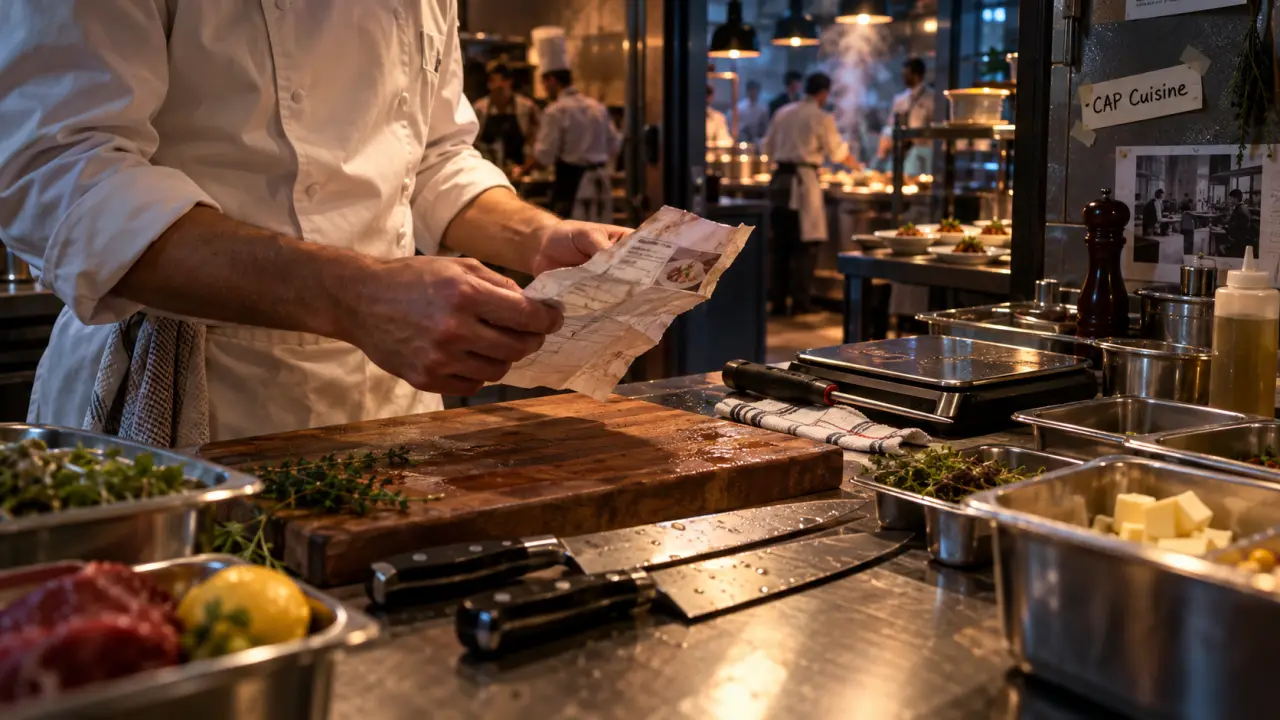 Devenir chef cuisinier : chef planifie la mise en place en cuisine professionnelle
